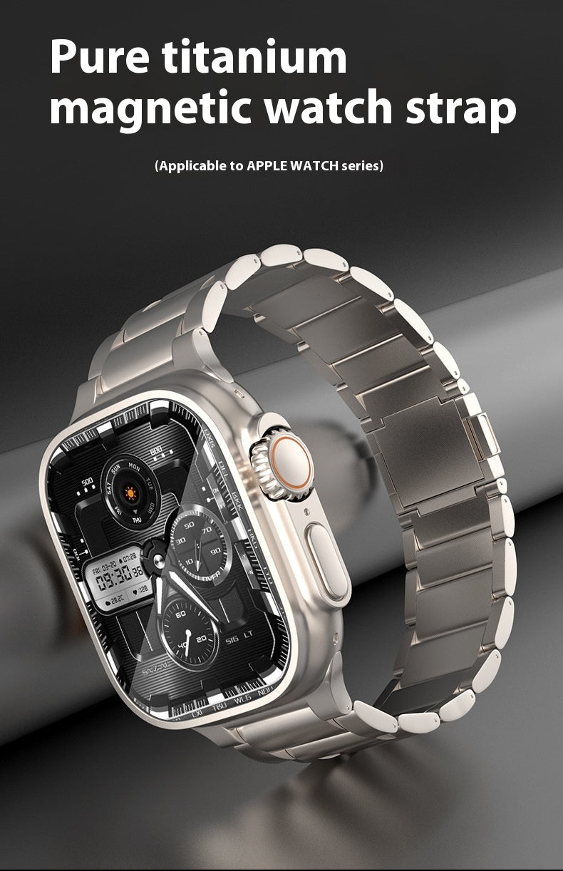 Women's Electronic Magnetic Snap Titanium Alloy Watch Strap