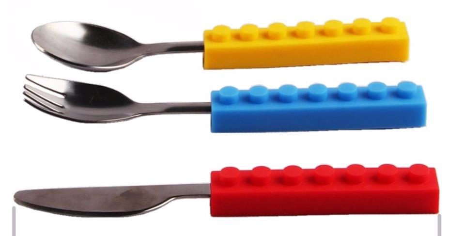 3PCS Kids Travel Cutlery Set with Silicone & Stainless Steel