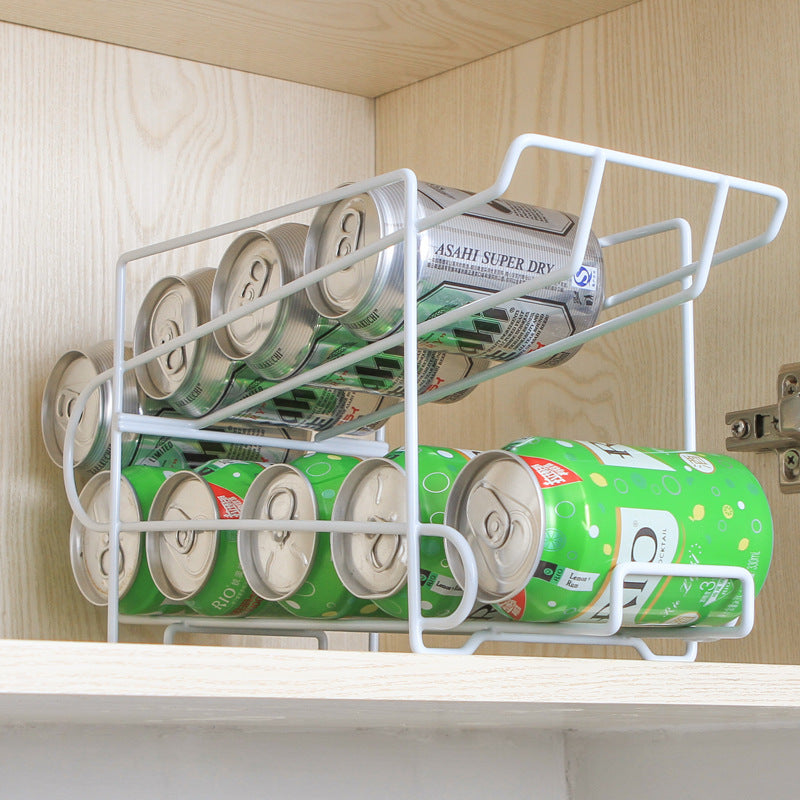 Double-Layer Cans and Coke Kitchen Storage Rack