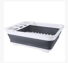 Folding Kitchen Dish Drainer & Storage Rack