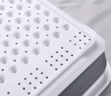 Folding Kitchen Dish Drainer & Storage Rack