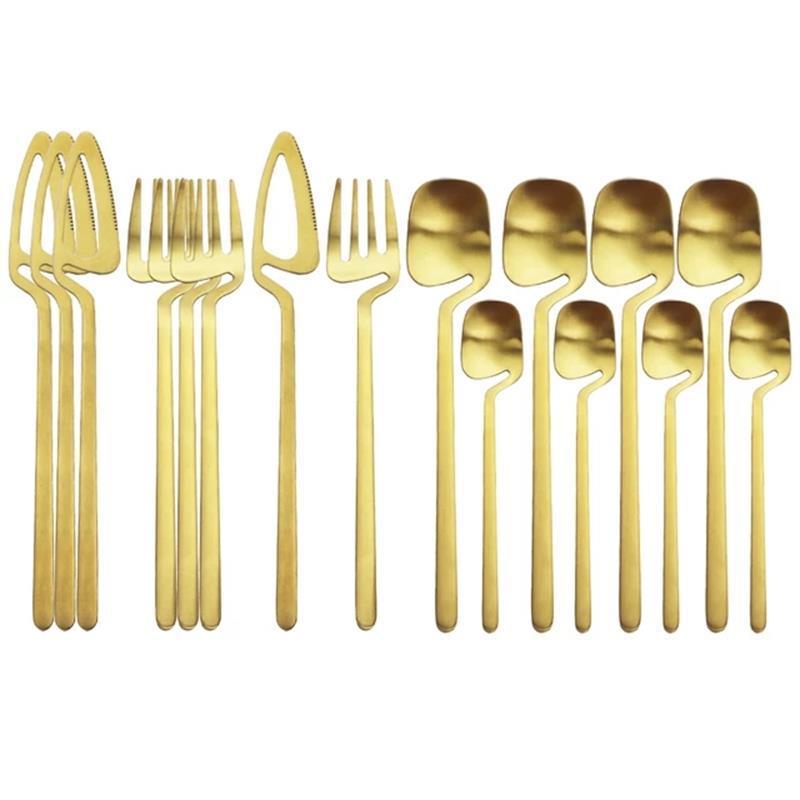 Rainbow Matte Gold Dinnerware Set