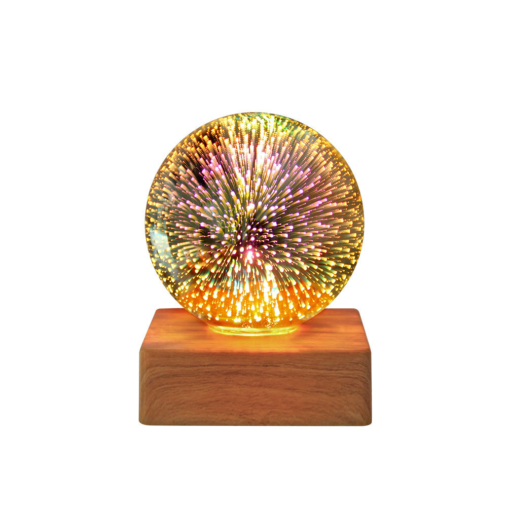 Romantic Fireworks LED Nightlight USB Bedside Lamp