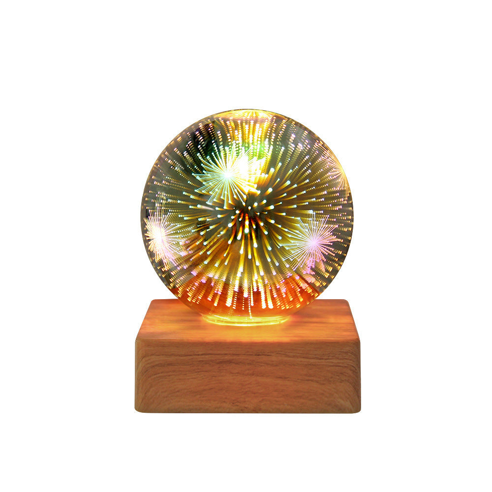Romantic Fireworks LED Nightlight USB Bedside Lamp