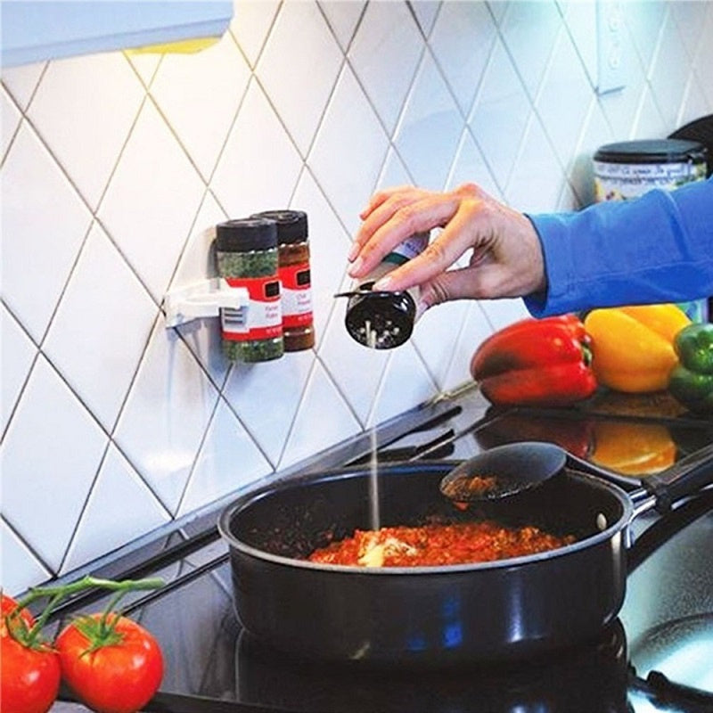 Clip N Store Spice Rack and Bottle Storage