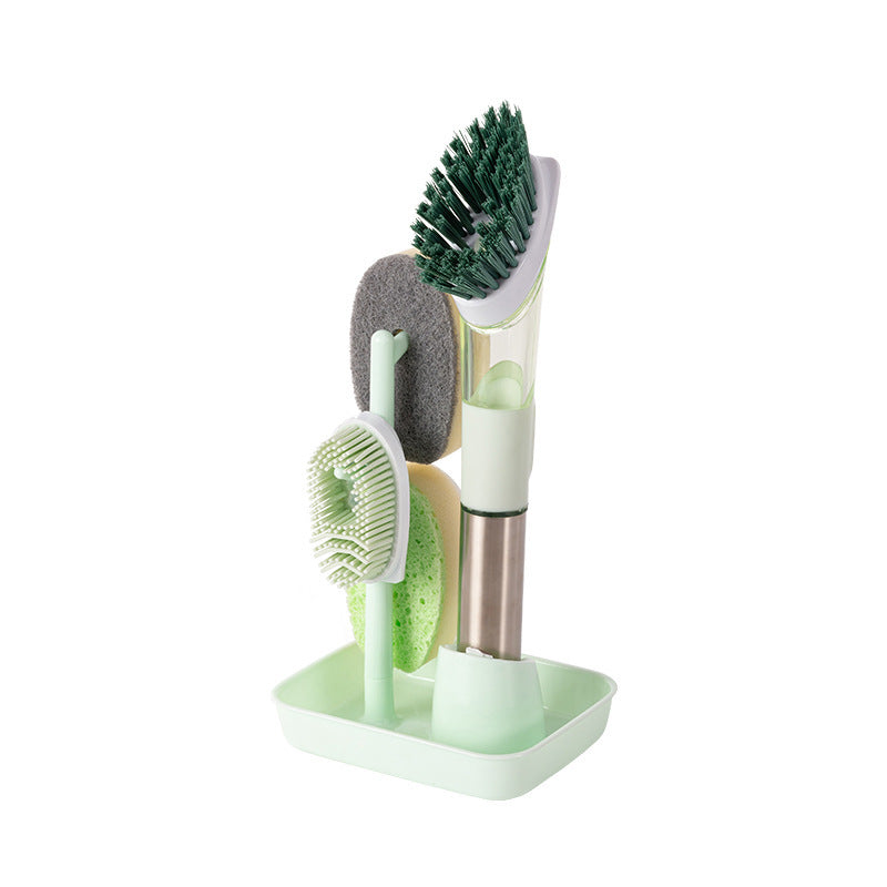 Multifunctional Long Handle Dish Brush with Oily Sponge