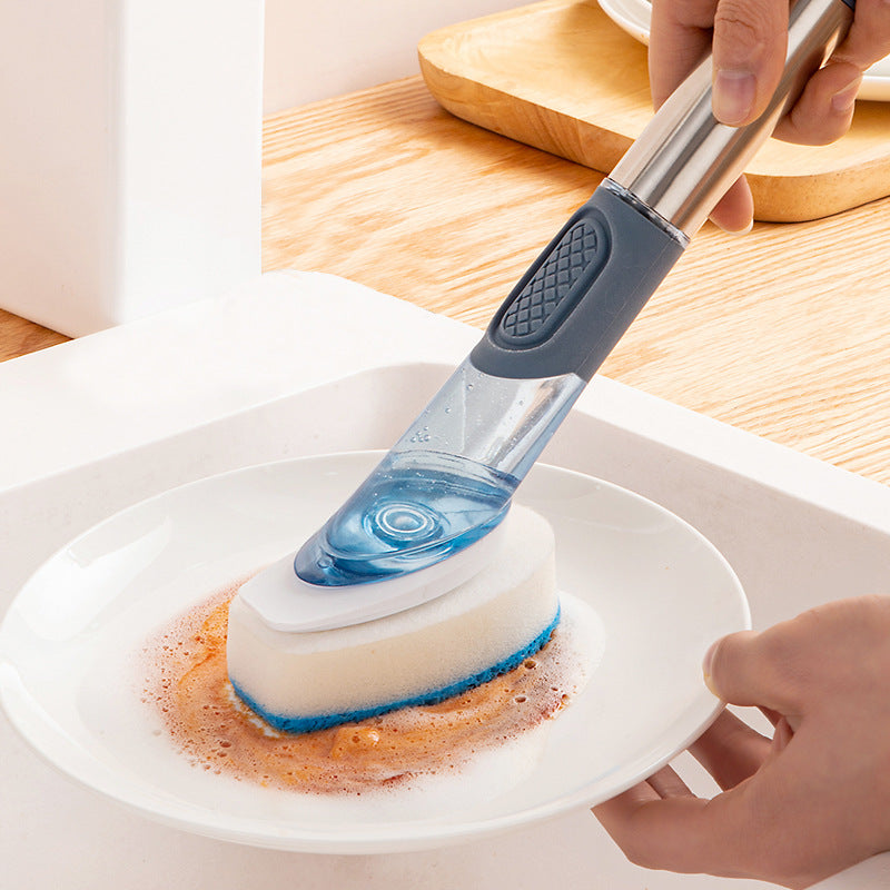Multifunctional Long Handle Dish Brush with Oily Sponge