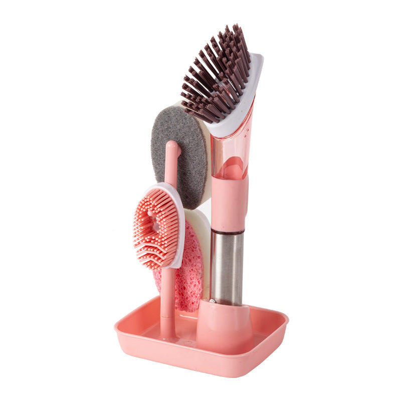 Multifunctional Long Handle Dish Brush with Oily Sponge