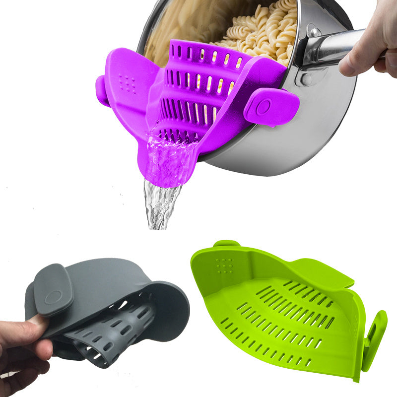 Silicone Clip-on Pot Colander