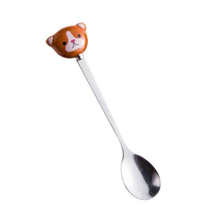 Cute cartoon stirring spoons