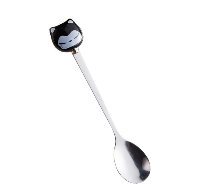 Cute cartoon stirring spoons