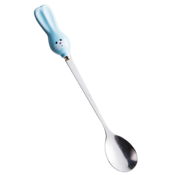 Cute cartoon stirring spoons