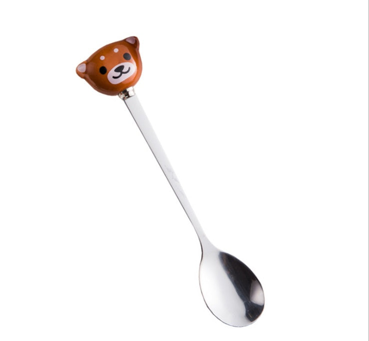 Cute cartoon stirring spoons