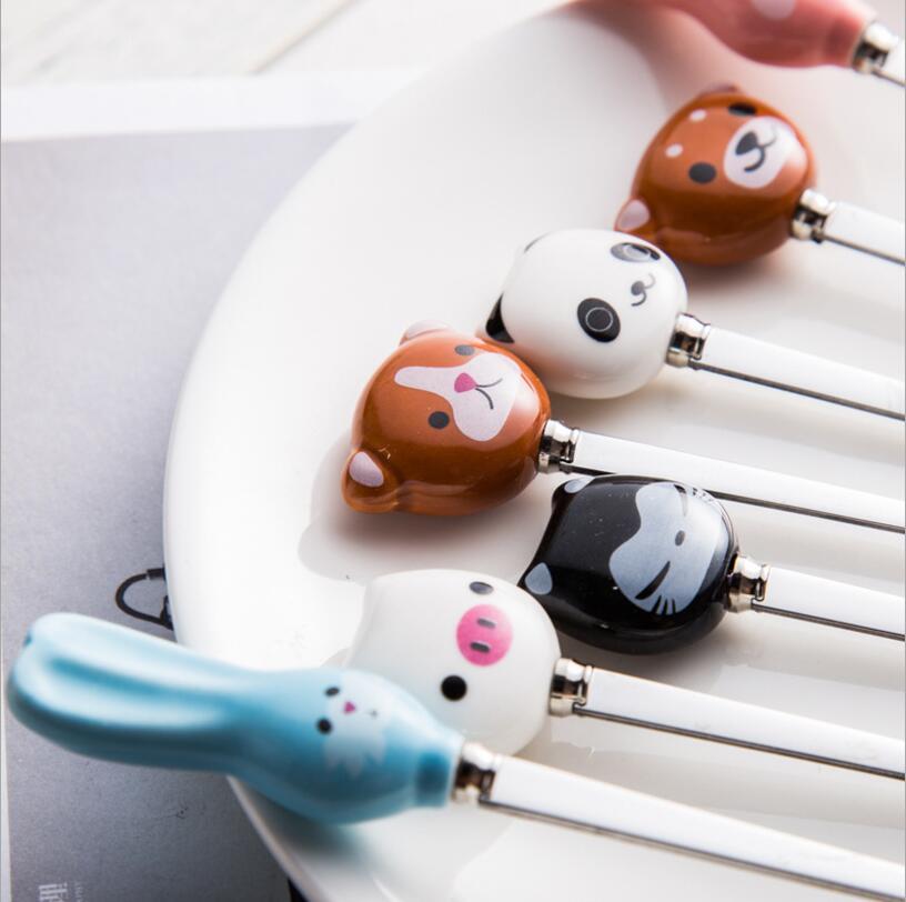 Cute cartoon stirring spoons
