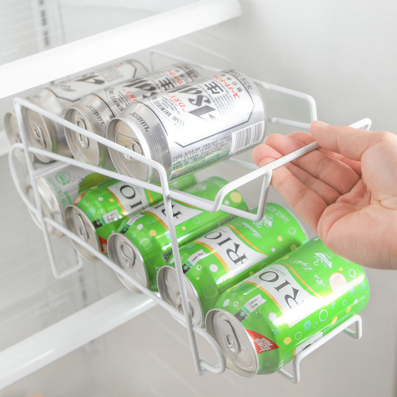 Double-Layer Cans and Coke Kitchen Storage Rack