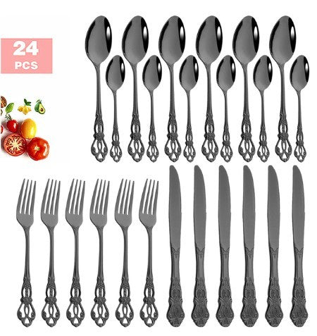 Gold-Plated Stainless Steel Cutlery Set