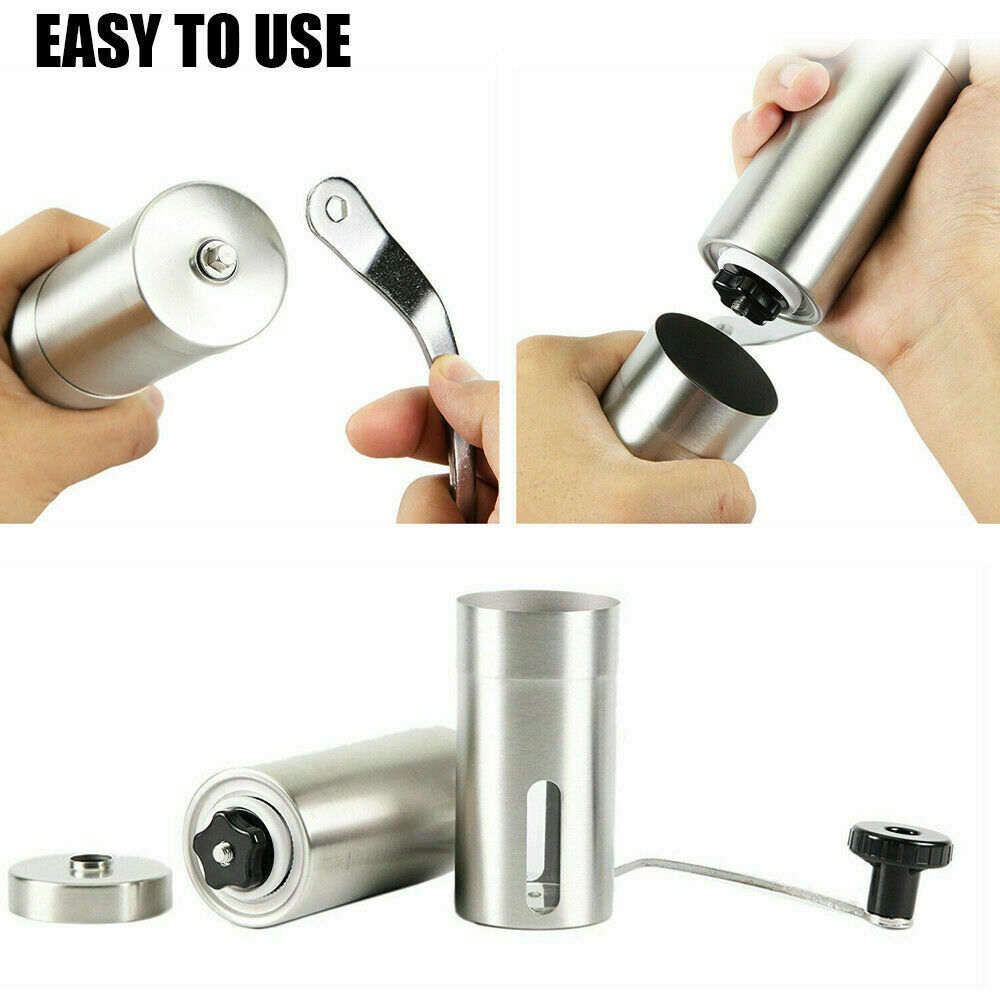 Hand Crank Stainless Steel Burr Coffee Grinder