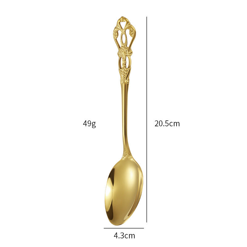 Gold-Plated Stainless Steel Cutlery Set