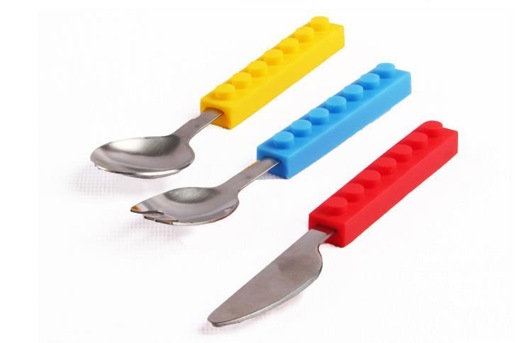 3PCS Kids Travel Cutlery Set with Silicone & Stainless Steel