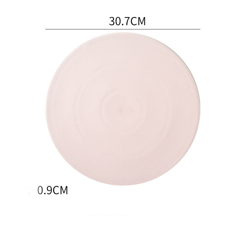 Home Simple Matte Round Sushi Plate