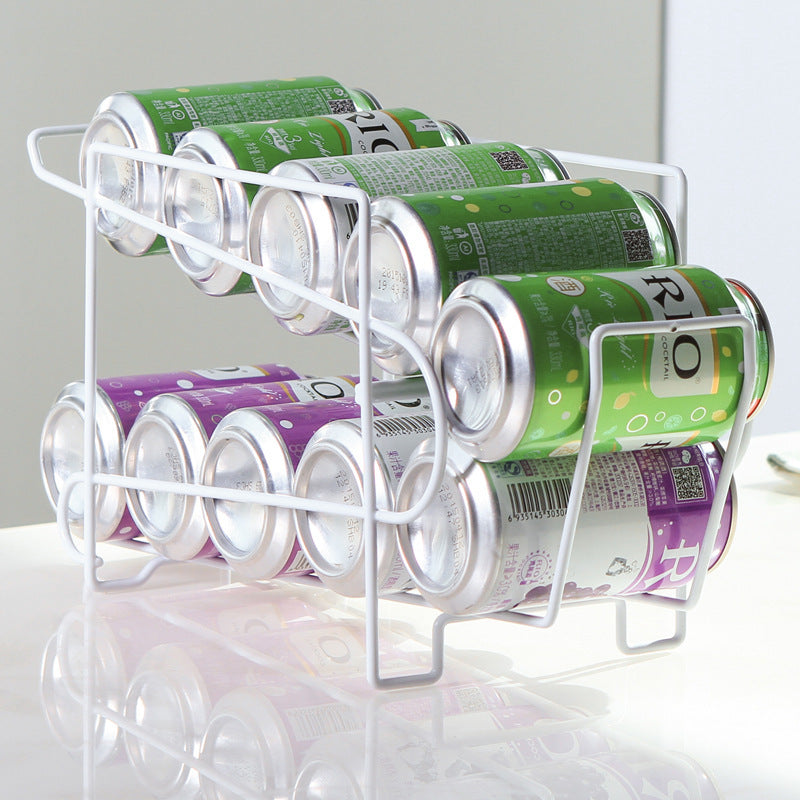 Double-Layer Cans and Coke Kitchen Storage Rack