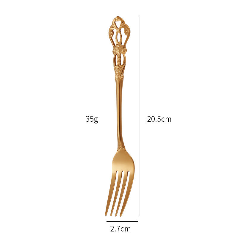 Gold-Plated Stainless Steel Cutlery Set