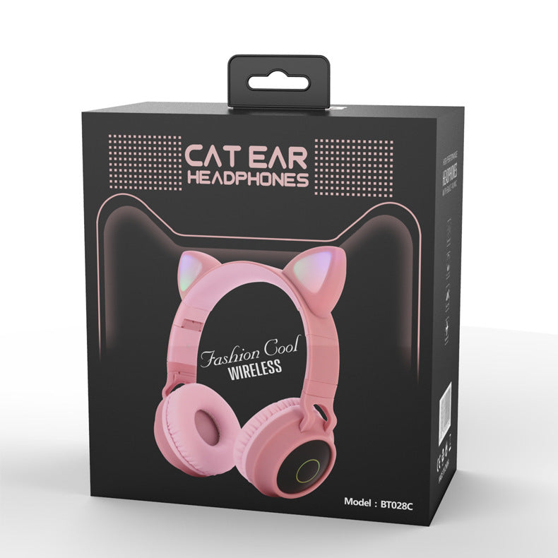 LED Cat Ear Wireless Bluetooth Headphones