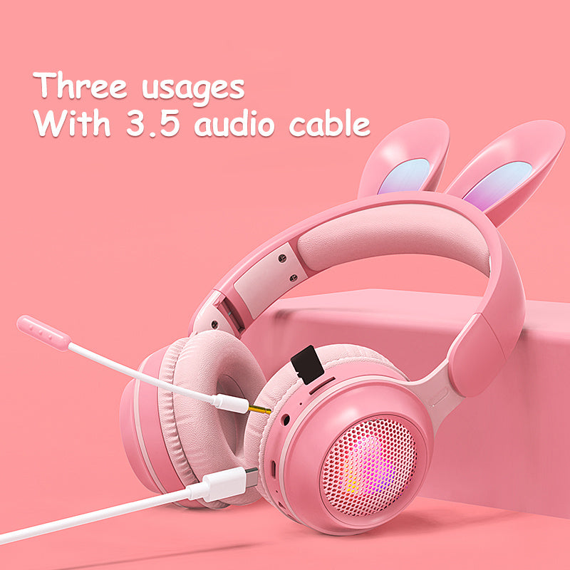 Wireless Rabbit Ear Luminous Extendable Headphones