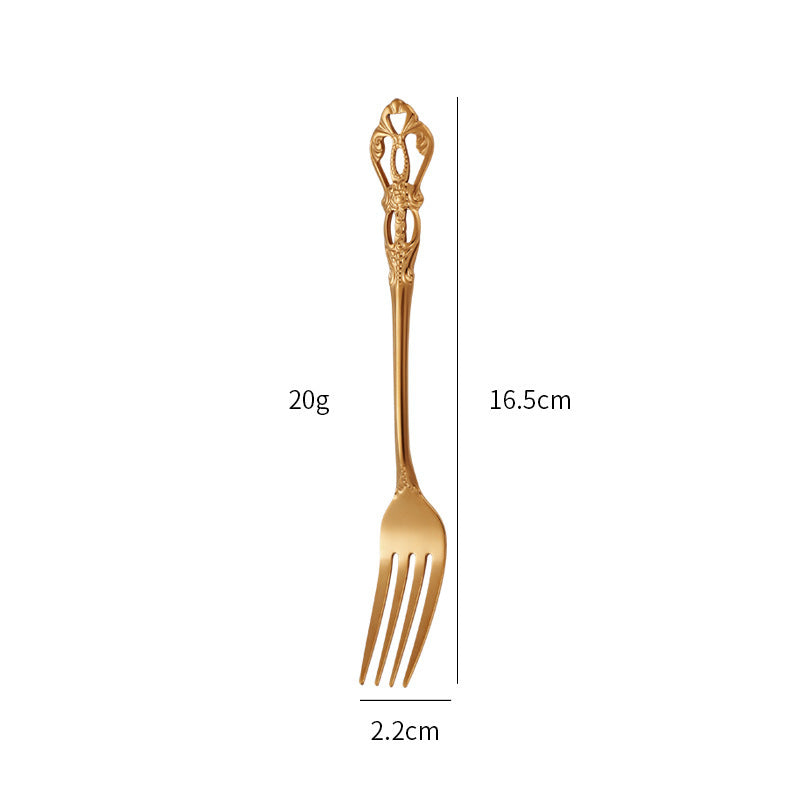 Gold-Plated Stainless Steel Cutlery Set