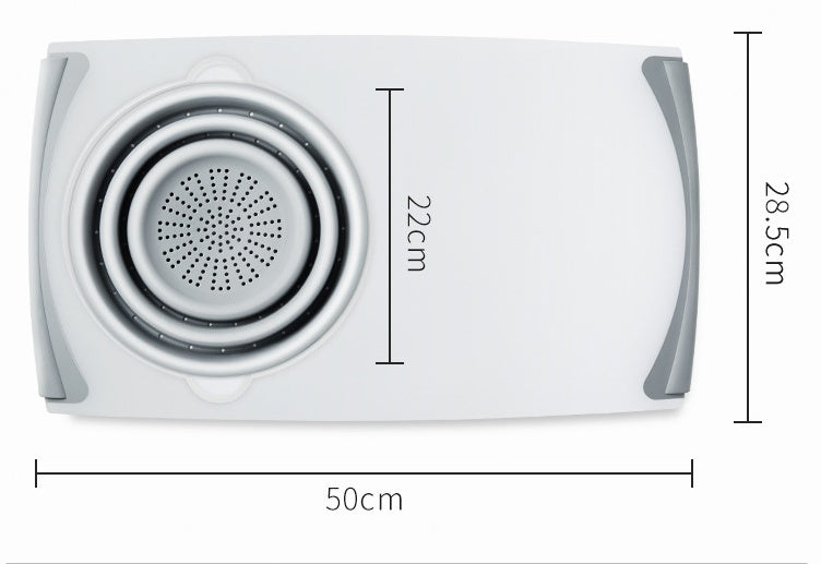 3-in-1 Folding Chopping Board with Detachable Drain Basket