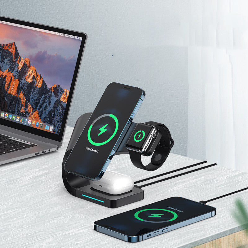 Multi-Function Magnetic Wireless Charging Stand, 15W Fast Charge
