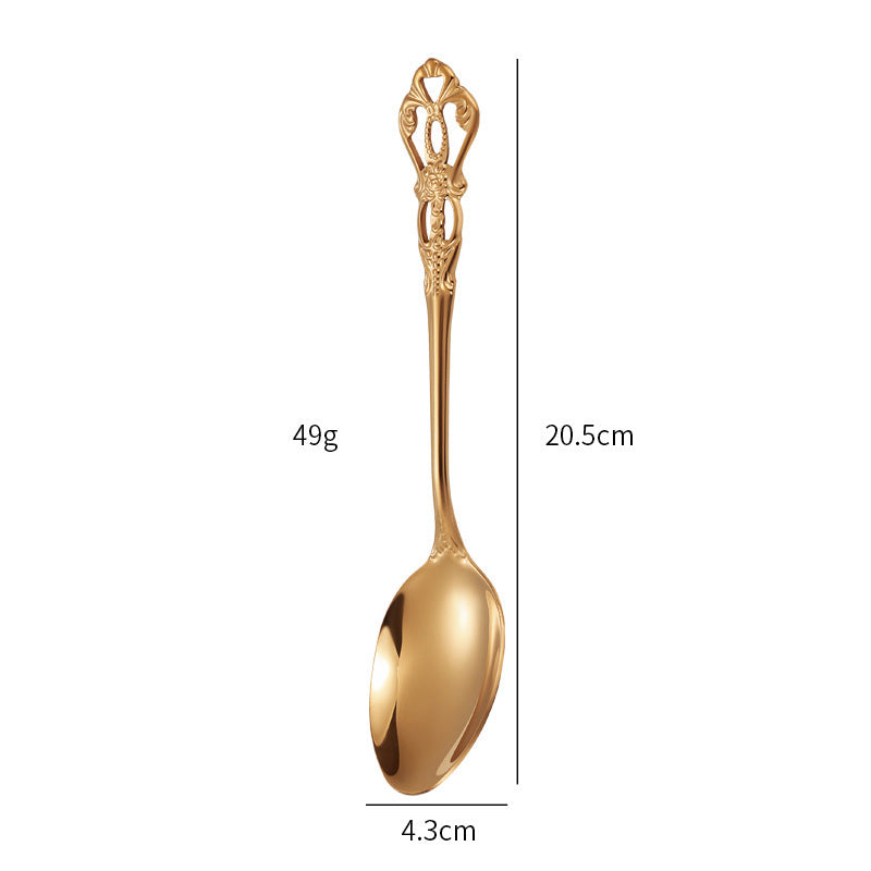 Gold-Plated Stainless Steel Cutlery Set