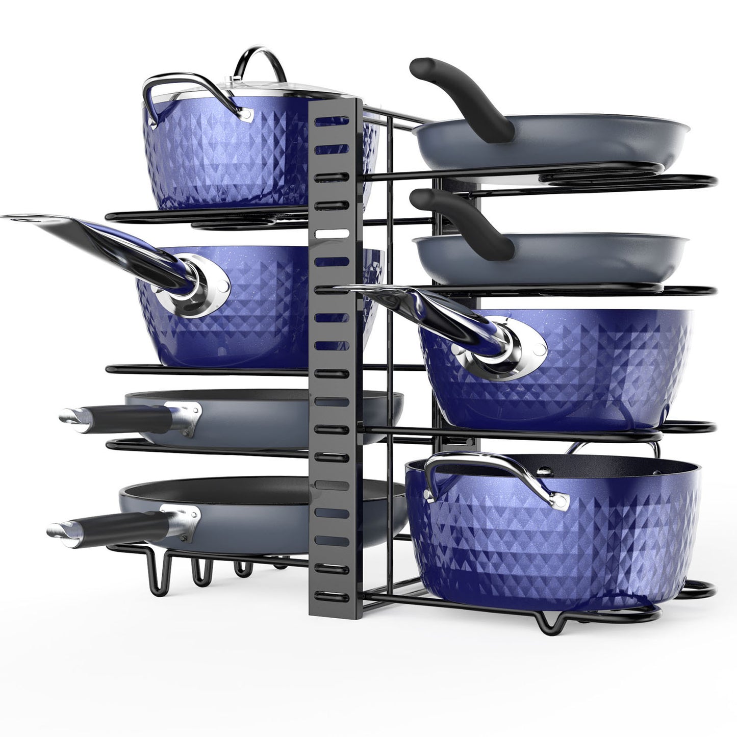 8-Tier Adjustable Pot and Pan Organizer Rack