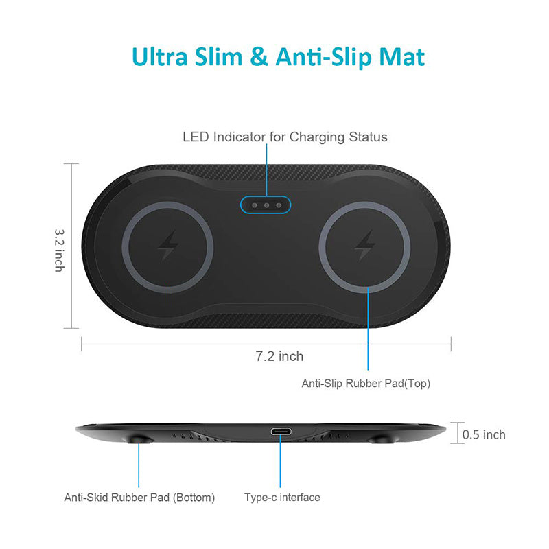 Wireless Dual Mobile Phone Charger