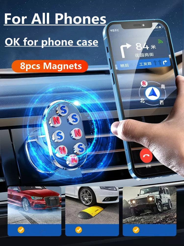 Foldable Metal Magnetic Car Phone Holder