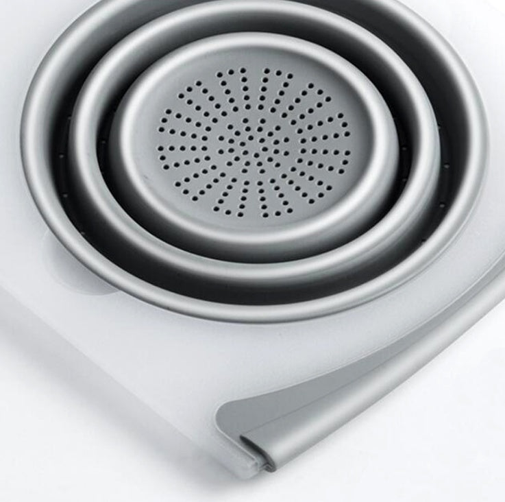 3-in-1 Folding Chopping Board with Detachable Drain Basket