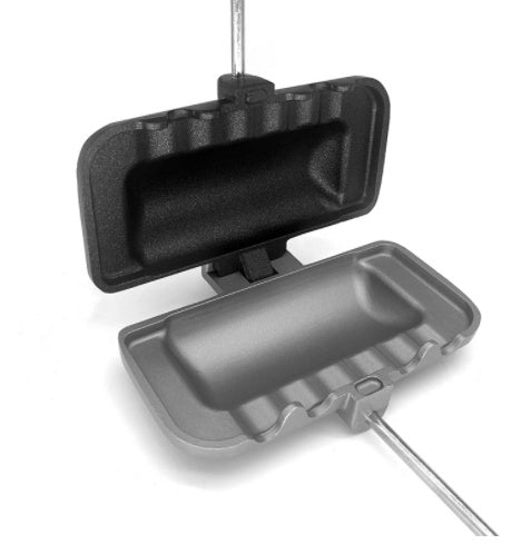 Double side frying pan waffle bread toaster