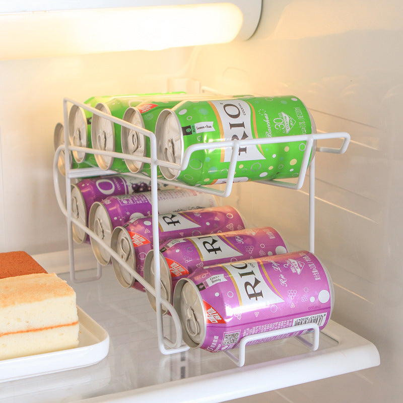 Double-Layer Cans and Coke Kitchen Storage Rack