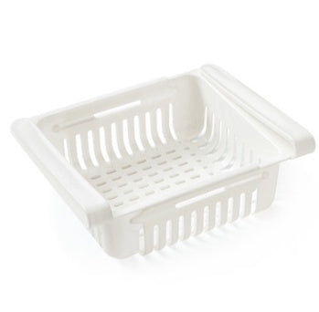 Telescopic Refrigerator Storage Basket and Freshness Preservation Rack