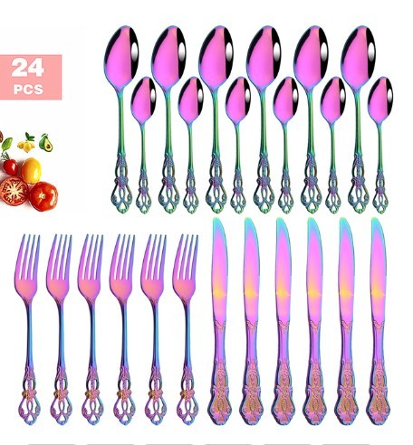 Gold-Plated Stainless Steel Cutlery Set