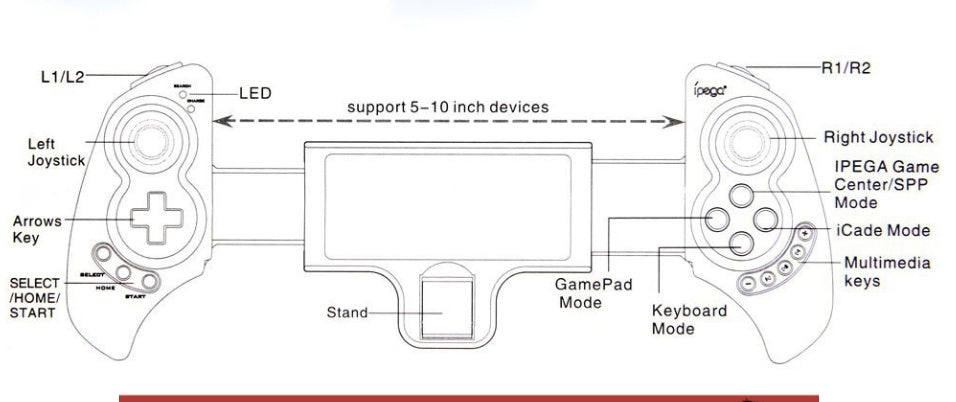 PG-9023 Wireless Bluetooth Game Controller