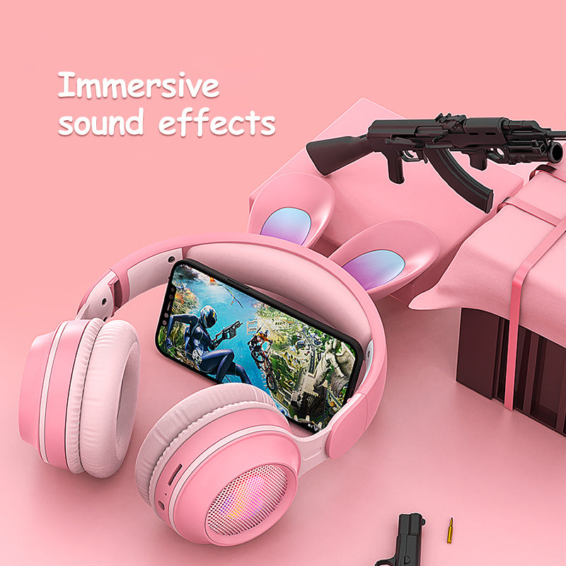 Wireless Rabbit Ear Luminous Extendable Headphones