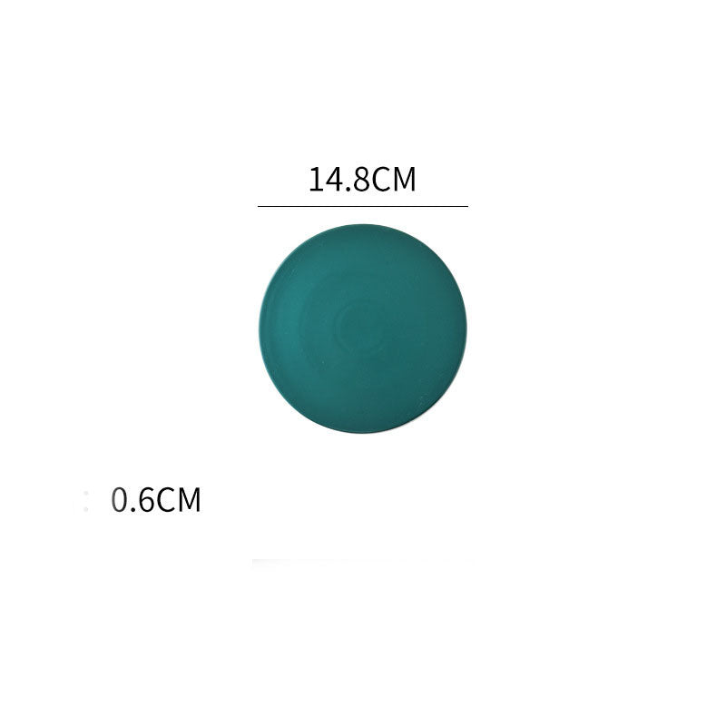 Home Simple Matte Round Sushi Plate