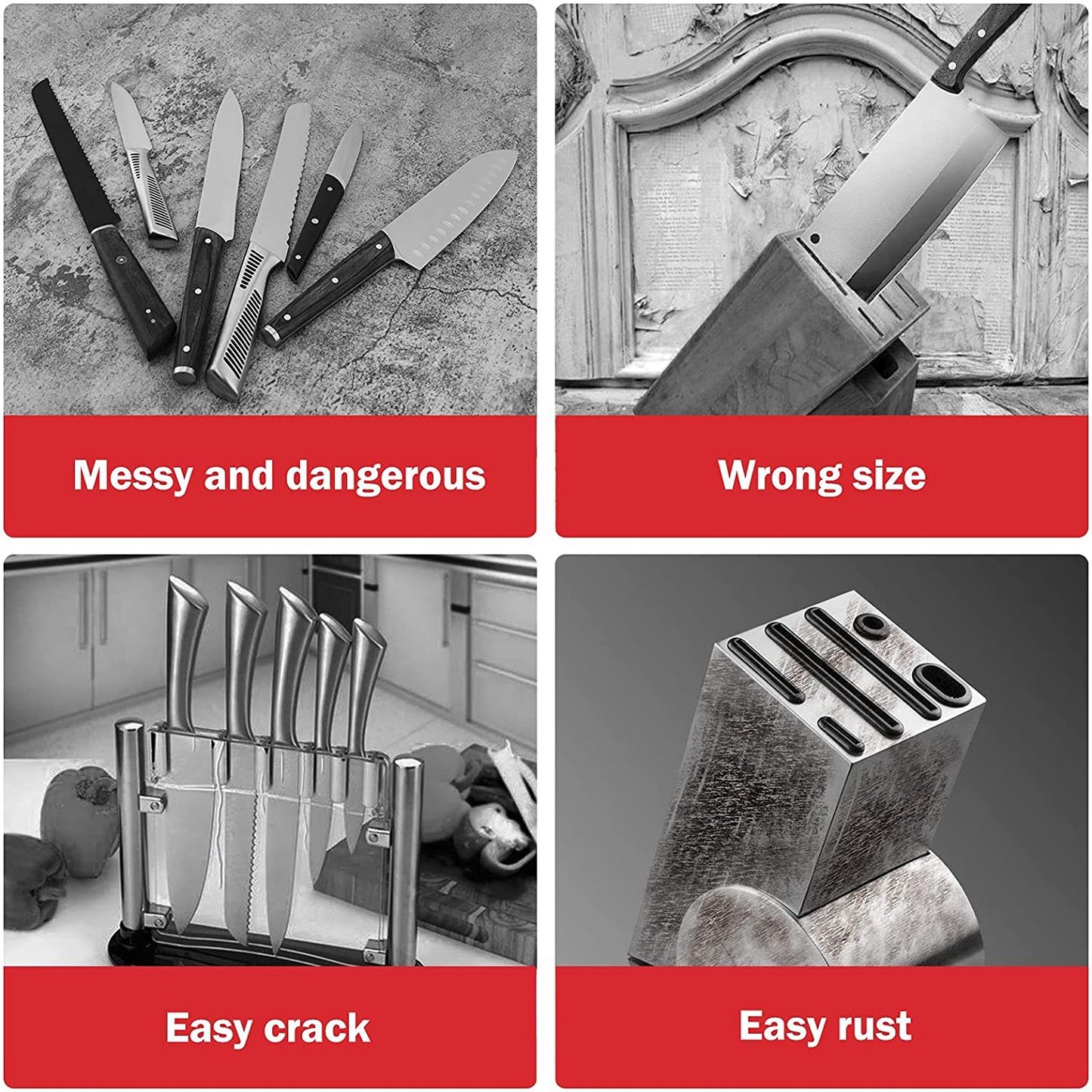 Universal Double-Layer Knife Block Holder