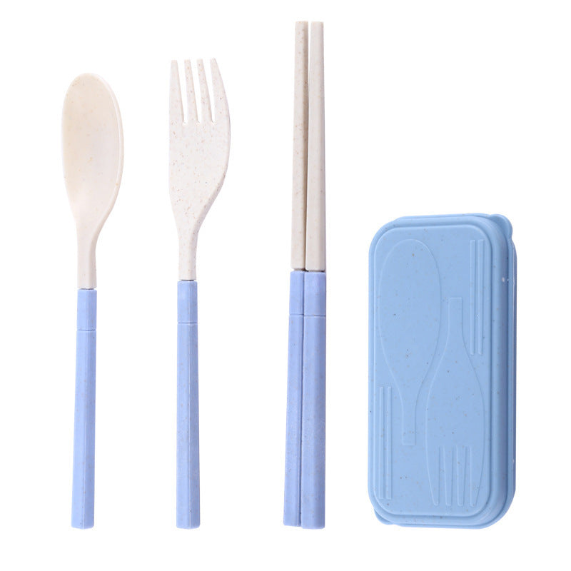 Household Portable Folding Wheat Straw Tableware