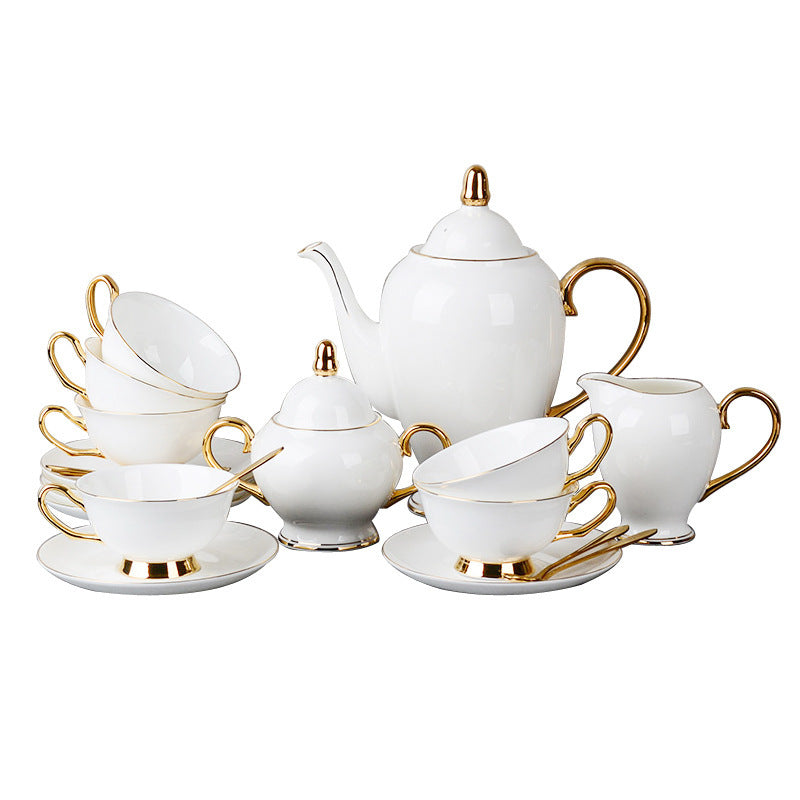 Bone China Gold-Painted Tea Set
