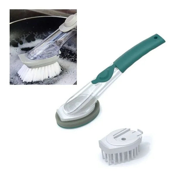 Dispenser dishwasher cleaning brush 2 In 1