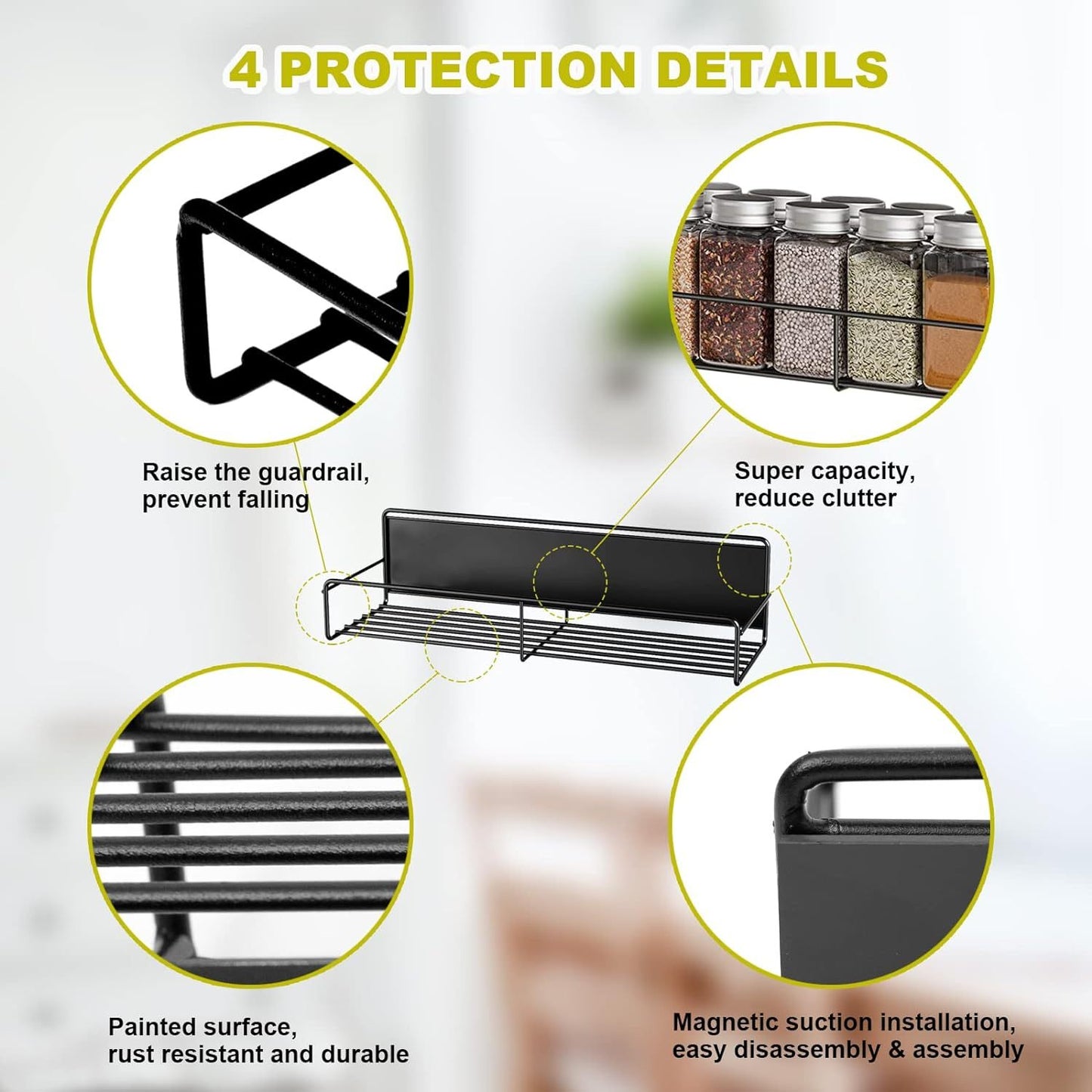 Magnetic Spice Rack for Refrigerator