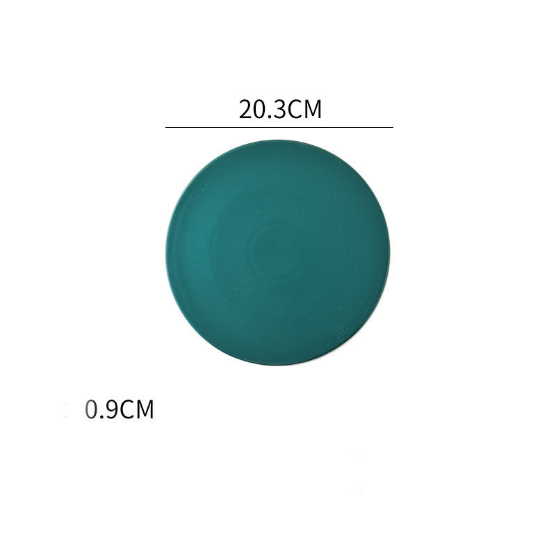 Home Simple Matte Round Sushi Plate