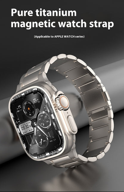 Women's Electronic Magnetic Snap Titanium Alloy Watch Strap